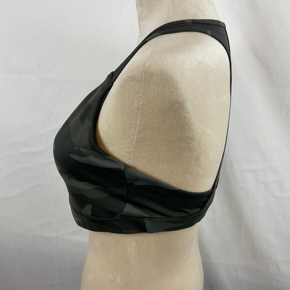 Athleta Contender Sports Bra L Olive Green Camo - Picture 6 of 10